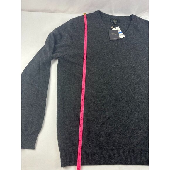 NWT Club Room Luxury 100% Cashmere Men's V Neck Sweater Gray Size XL - Picture 6 of 6